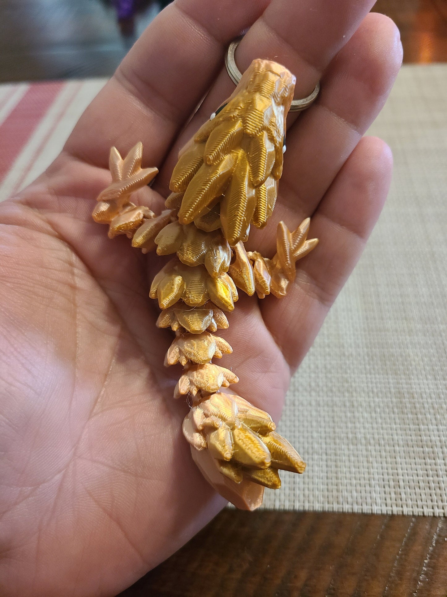 Articulated Gemstone Baby Dragon Keychain Cute Toy Kids Party Favor