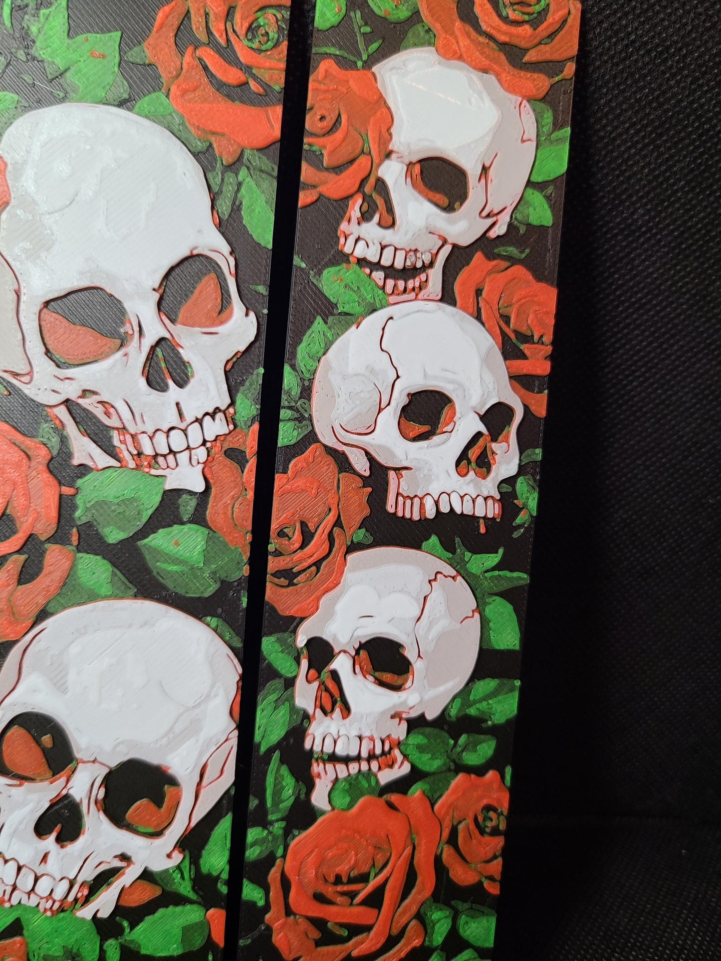Skulls and Roses Graveyard Bookmarks Set Of 3 Custom Colors Children's Books Gift Kids Party Favor Birthday Gift Bookworm