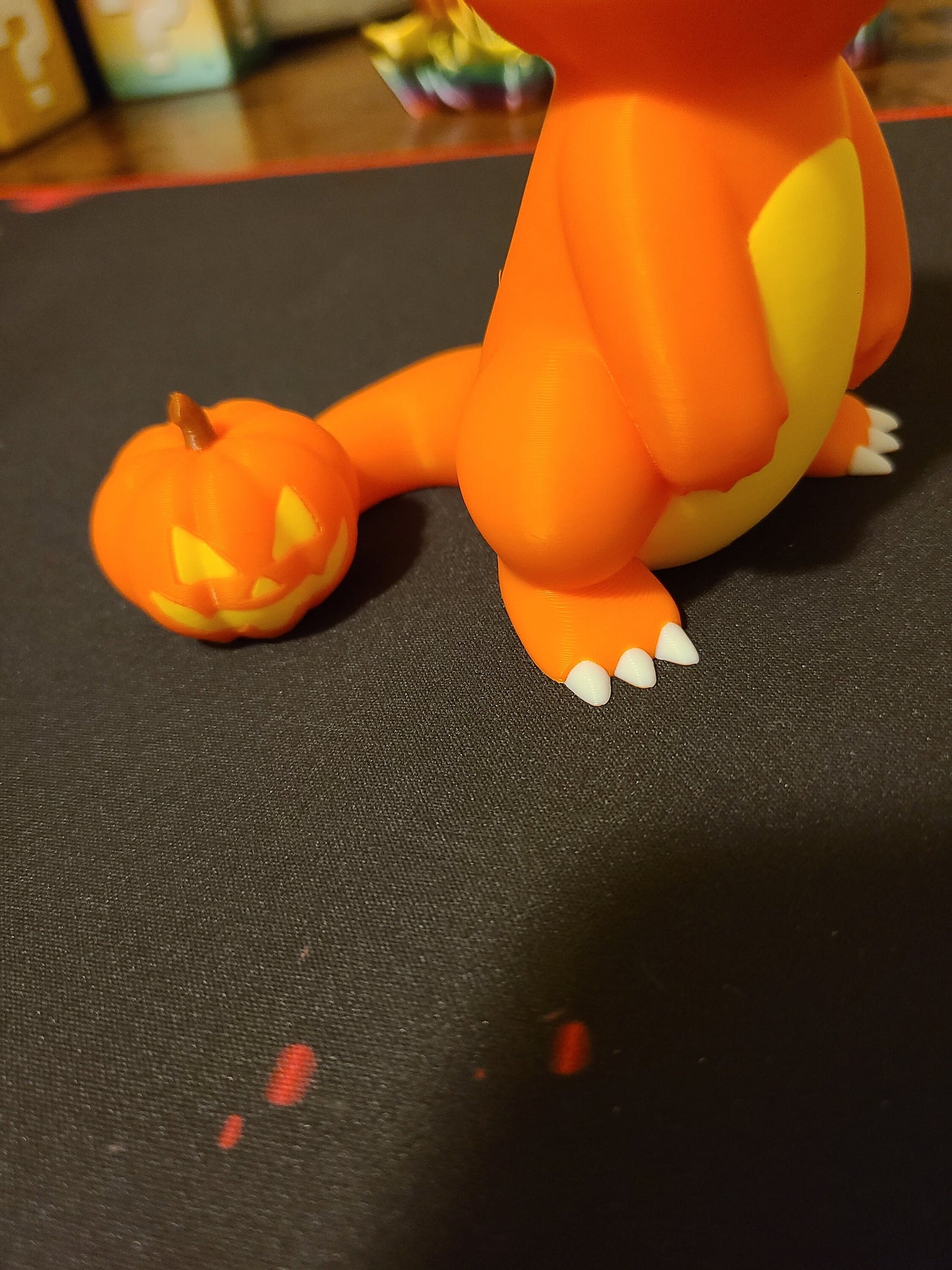 Halloween Pumpkin Charmander Figure Fanart Pokemon 3d Printed Retro Holiday Decor