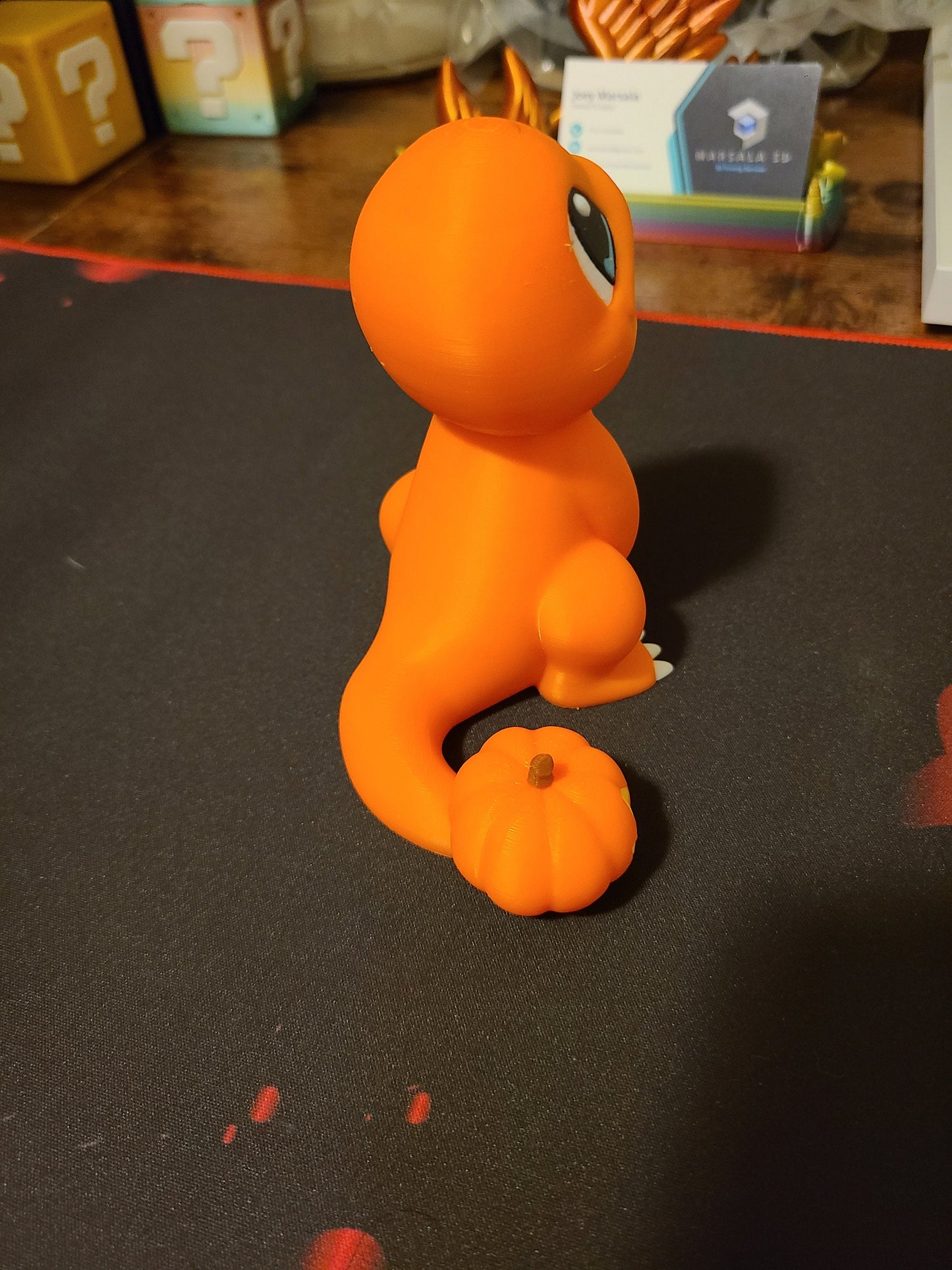 Halloween Pumpkin Charmander Figure Fanart Pokemon 3d Printed Retro Holiday Decor