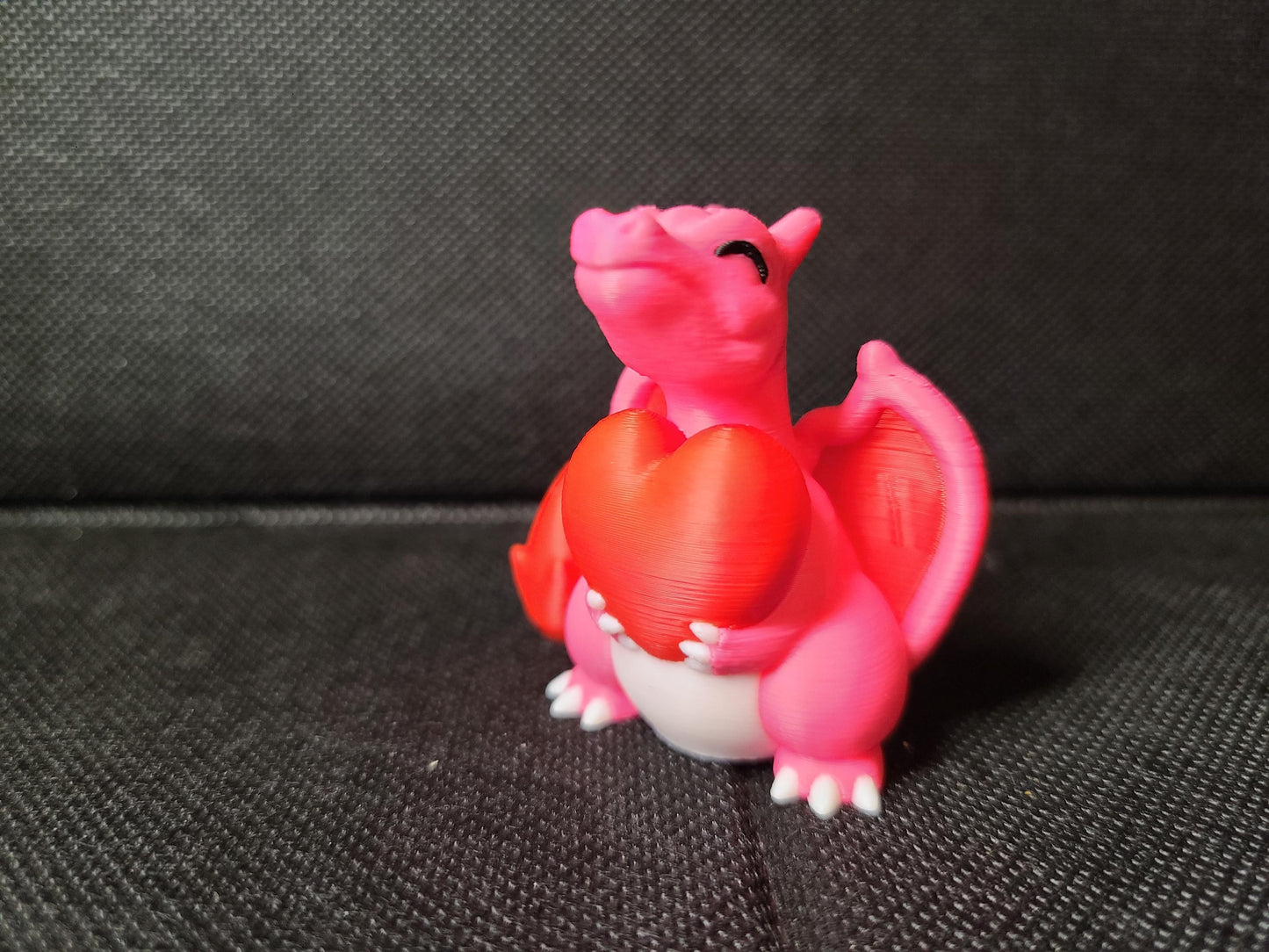 Valentine's Day Rose Heart Love Charmander Figure Fanart Pokemon 3d Printed Retro Holiday Decor