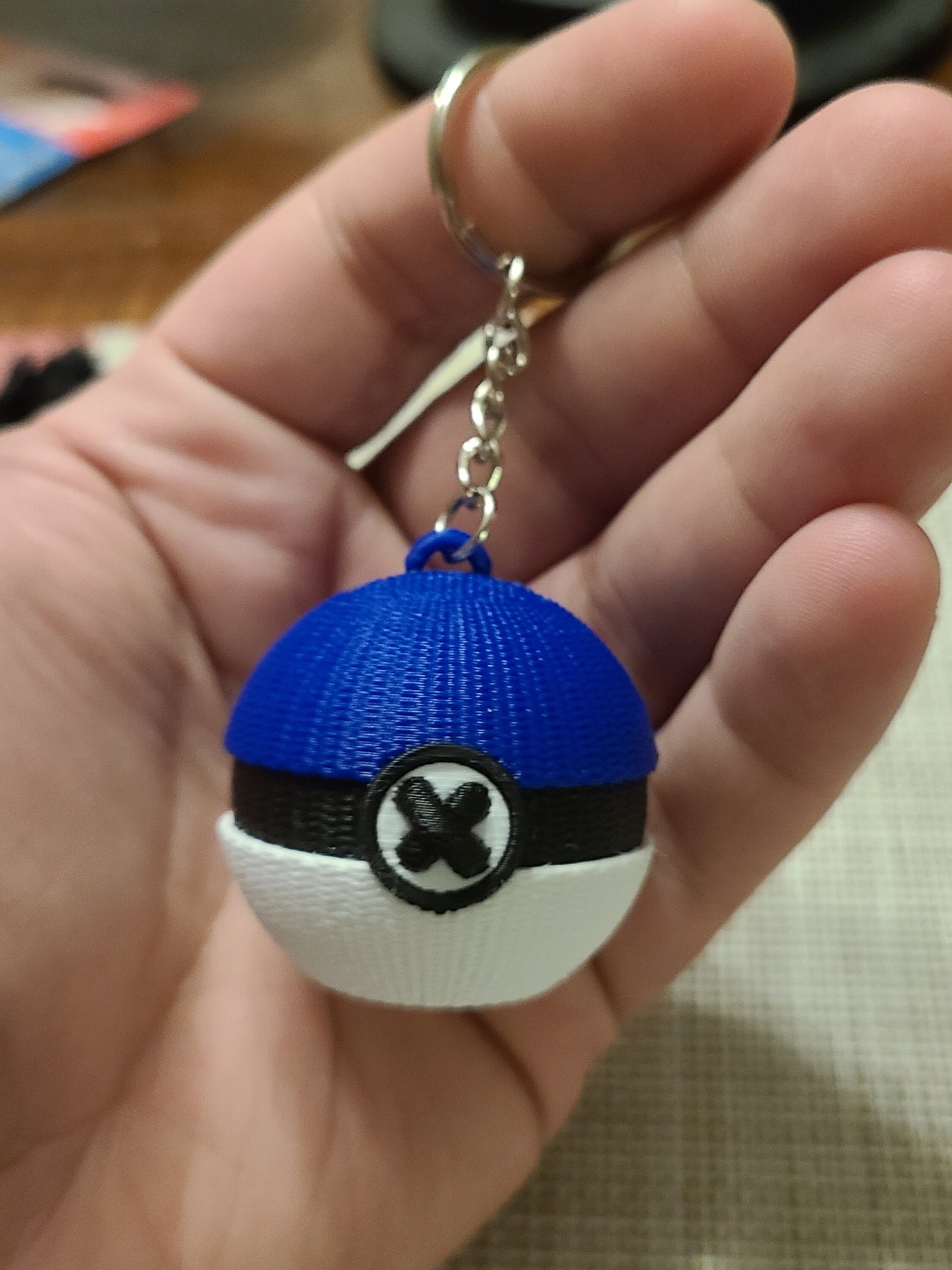 Pokémon Knitted Pokeball 3D Printed Keychain Retro Party Favor Pikachu Classic Nintendo