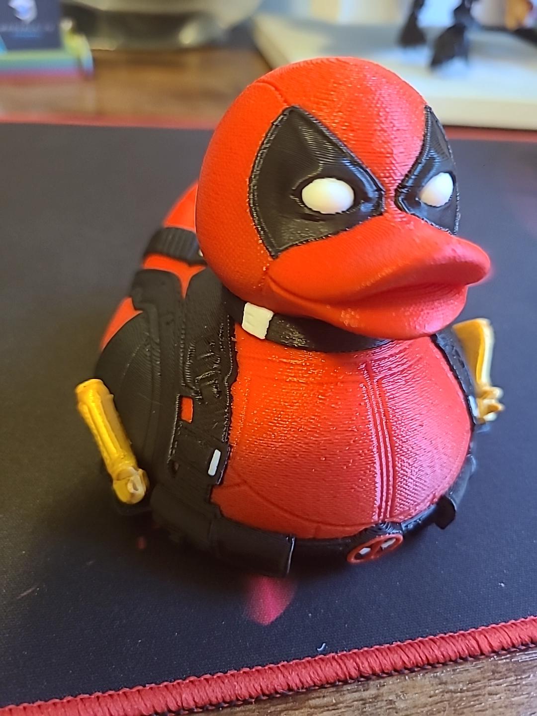 Deadpool Duck 3D Printed Large Small Mini Sizes Jeep Duck Plastic Highly Detailed