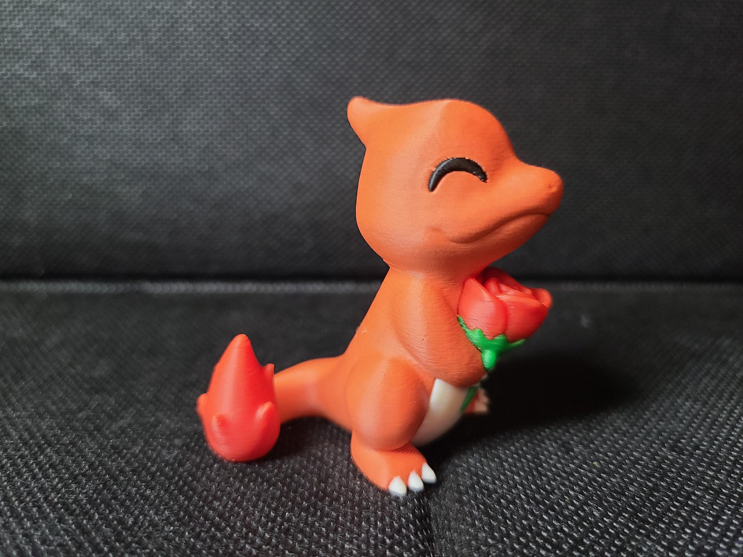 Valentine's Day Rose Heart Love Charmeleon Figure Fanart Pokemon 3d Printed Retro Holiday Decor
