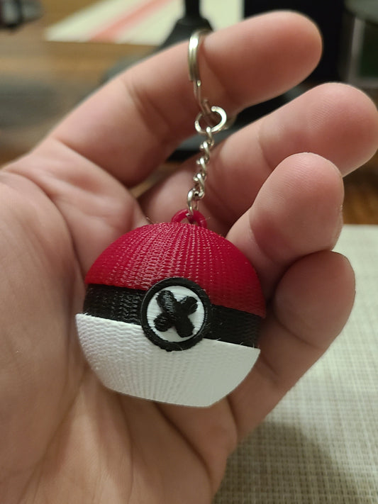 Pokémon Knitted Pokeball 3D Printed Keychain Retro Party Favor Pikachu Classic Nintendo
