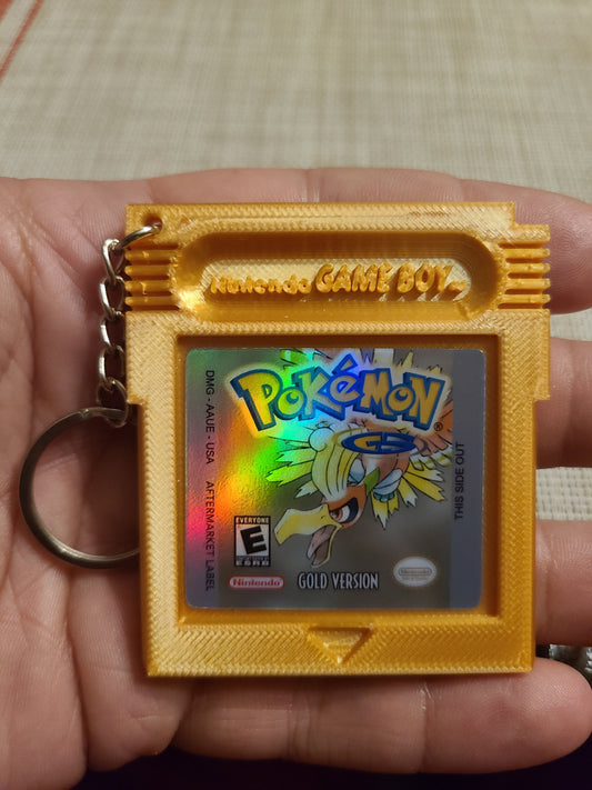 Pokémon 3D Printed Gameboy Color Ho-oh GBC Red Yellow Blue Gold Silver Keychain Retro Party Favor Pikachu Classic Nintendo Eevee Evolution