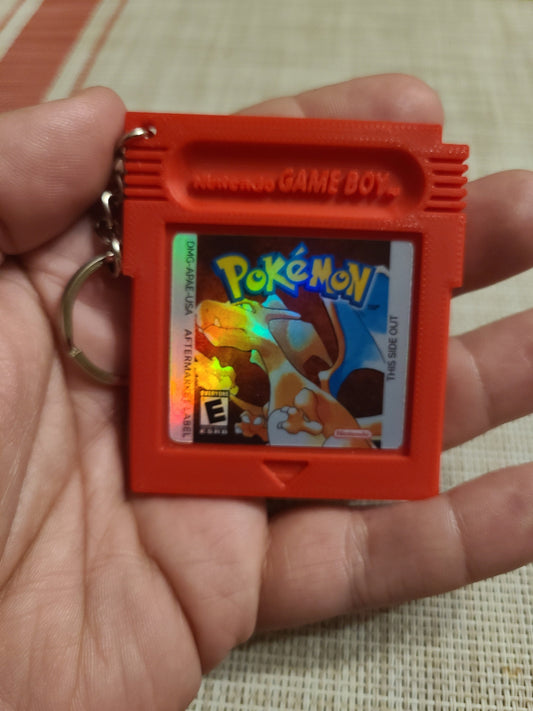 Pokémon 3D Printed Gameboy Color Charizard GBC Red Blue Gold Silver Keychain Retro Party Favor Pikachu Classic Nintendo Eevee Evolution