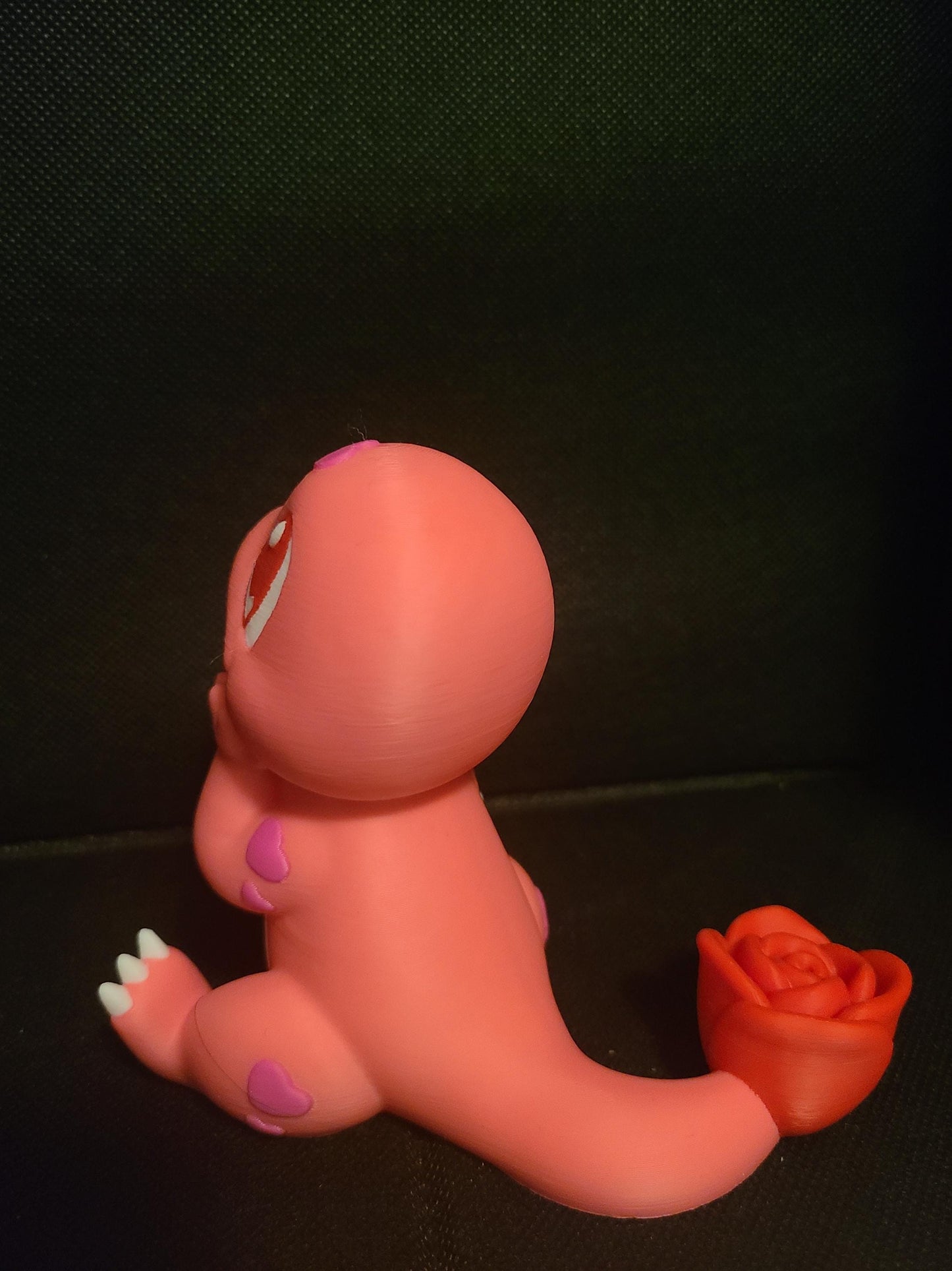 Valentine's Day Rose Heart Love Charmander Figure Fanart Pokemon 3d Printed Retro Holiday Decor