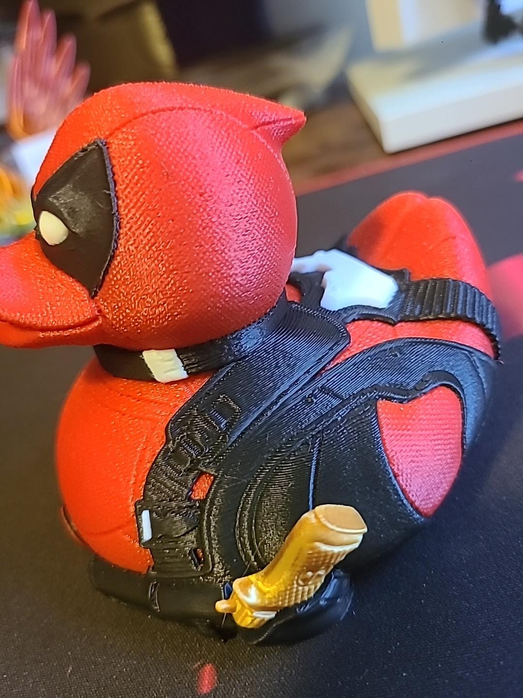 Deadpool Duck 3D Printed Large Small Mini Sizes Jeep Duck Plastic Highly Detailed