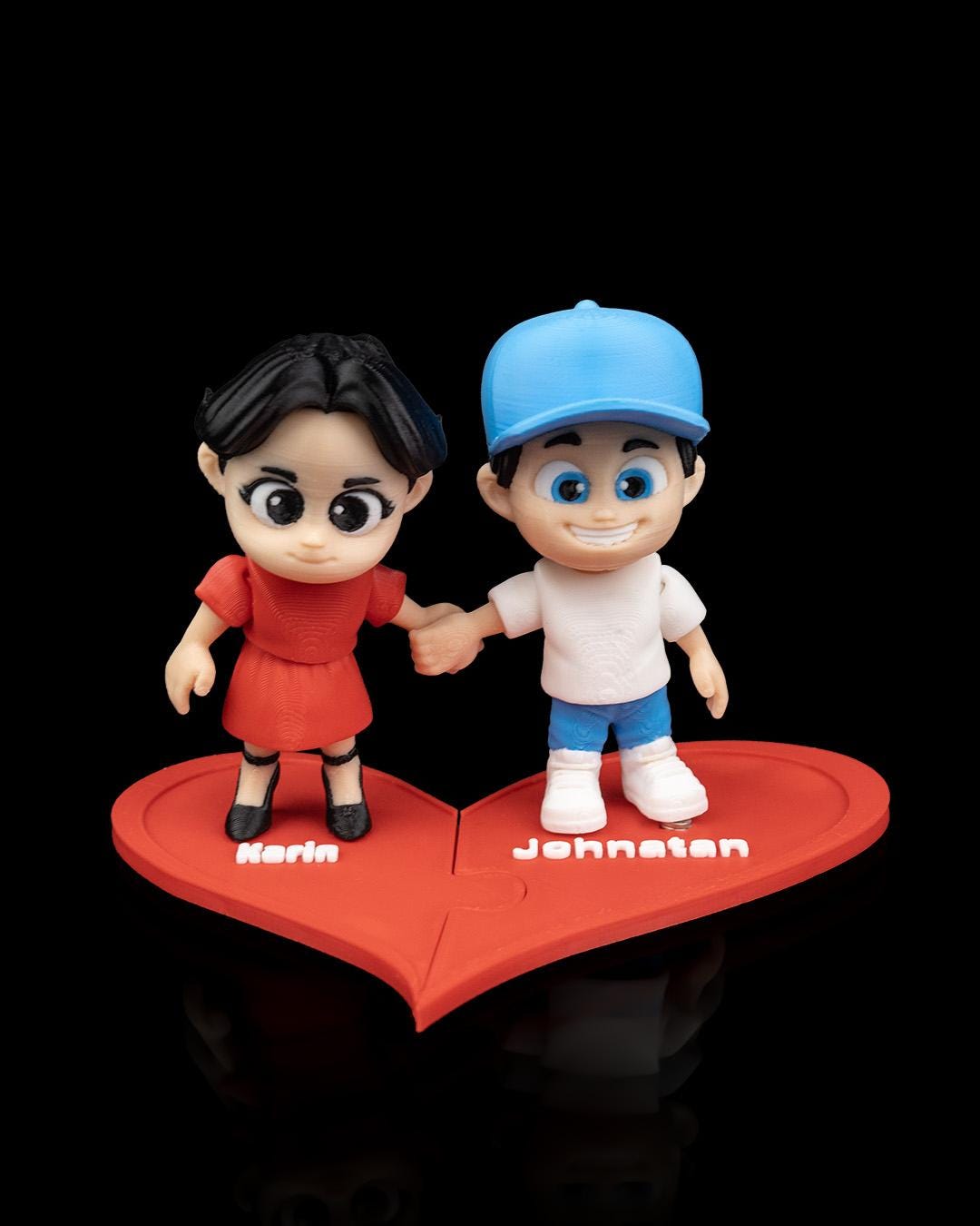 Custom Couple Avatars Figurines Colored 3D Printed Statue Figure Figurine Valentines Day Gift Wedding Gift Anniversary Gift