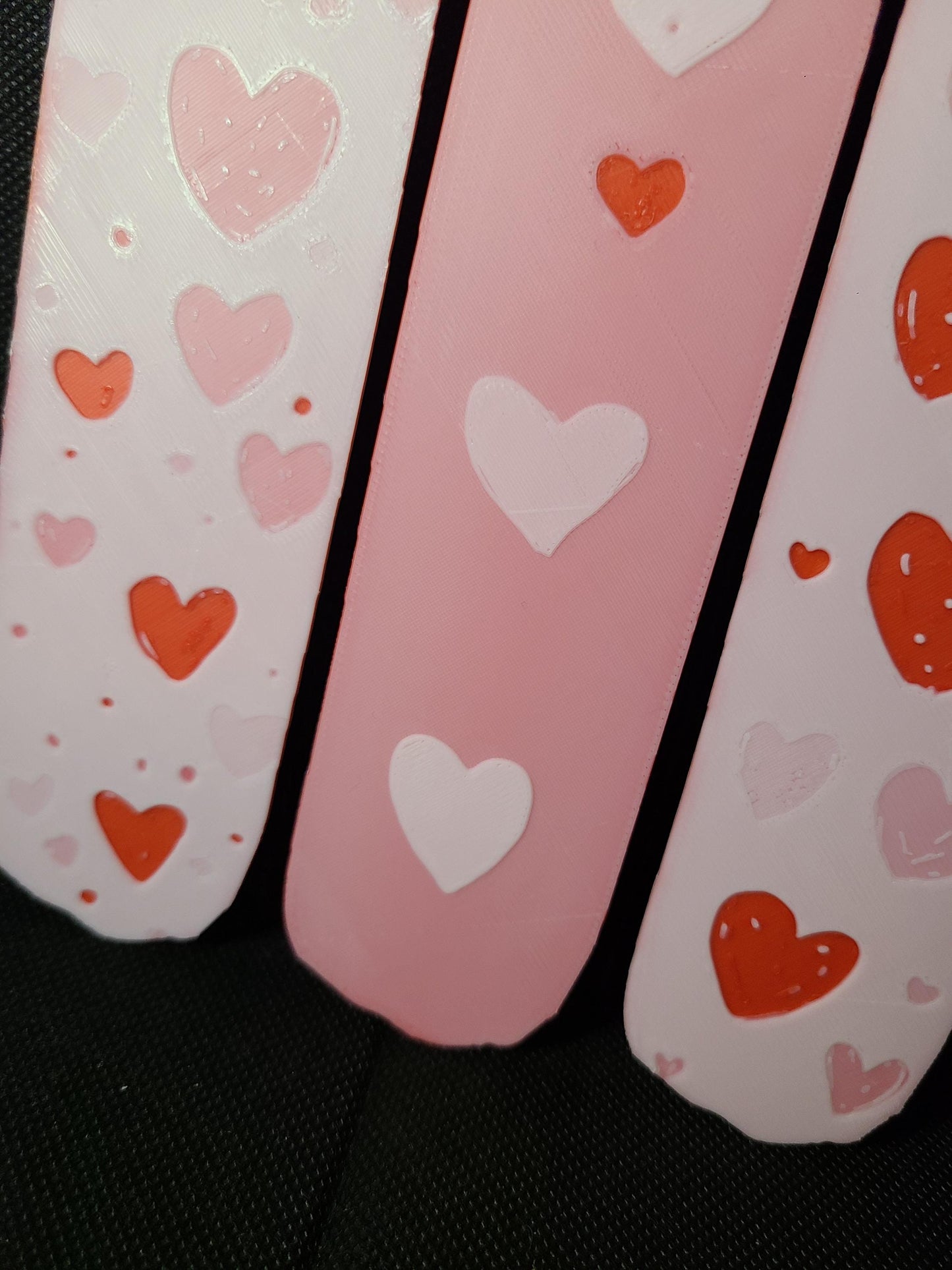 Love Hearts Bookmarks Set Of 3 Custom Colors Children's Books Gift Kids Party Favor Birthday Gift Bookworm Valentines Day