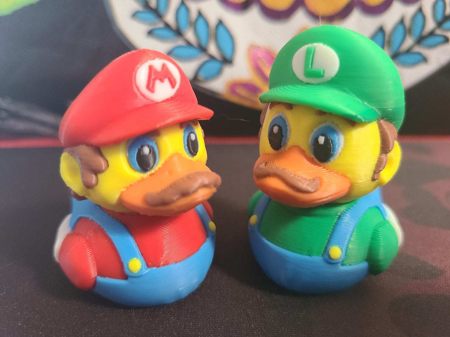 Mario and Luigi Super Mario Bros Ducks Set 3D Printed Large Small Mini Sizes Jeep Ducks Plastic Highly Detailed