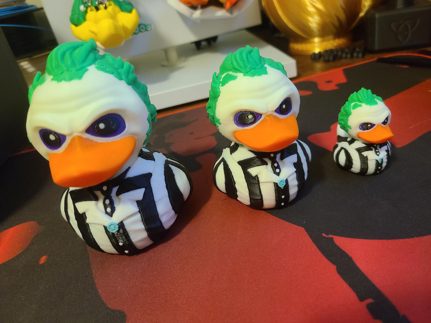 BeetleJuice Duck Tim Burton 3D Printed Mini Small Large Size Jeep Duck Plastic Highly Detailed Halloween Horror
