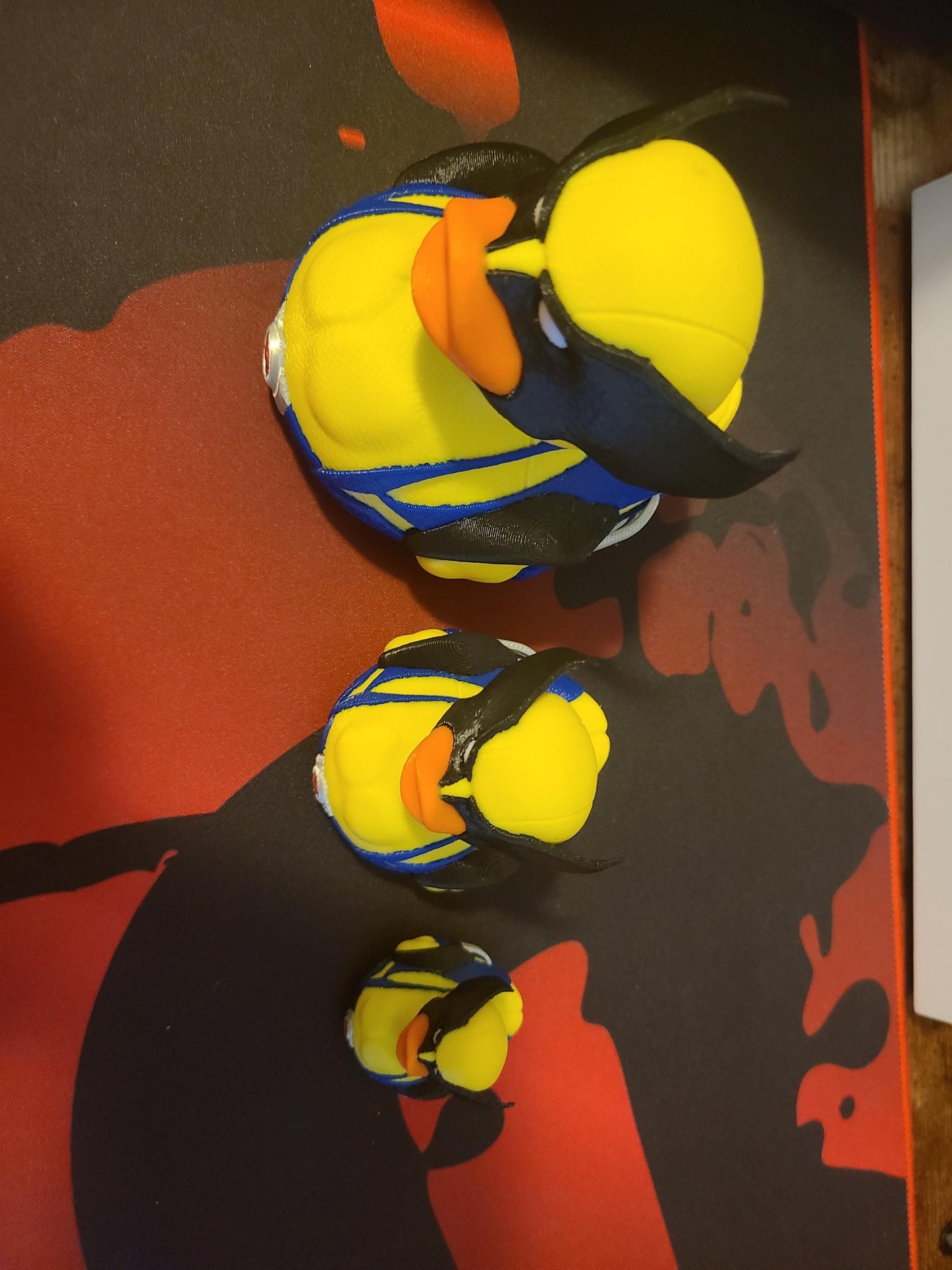 Wolverine X Men Deadpool Duck 3D Printed Large Small Mini Sizes Jeep Duck Plastic Highly Detailed