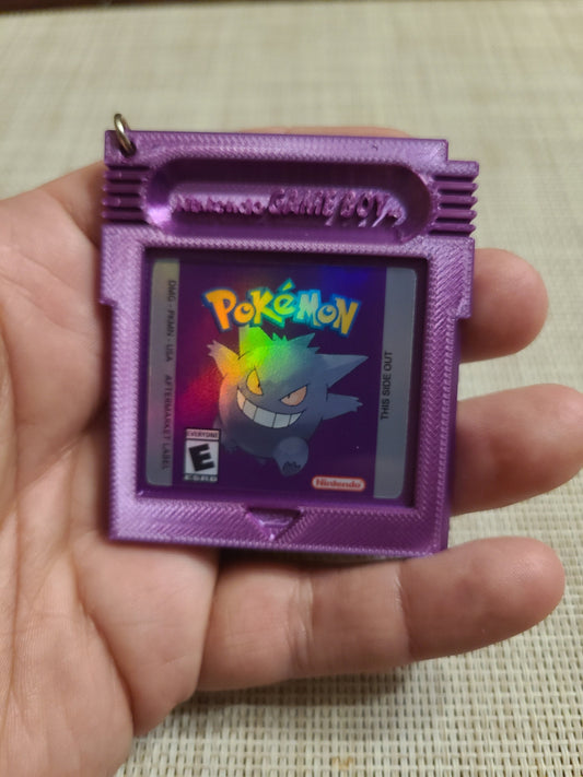 Pokémon 3D Printed Gameboy Color Gengar GBC Red Yellow Blue Gold Silver Keychain Retro Party Favor Pikachu Classic Nintendo Eevee Evolution