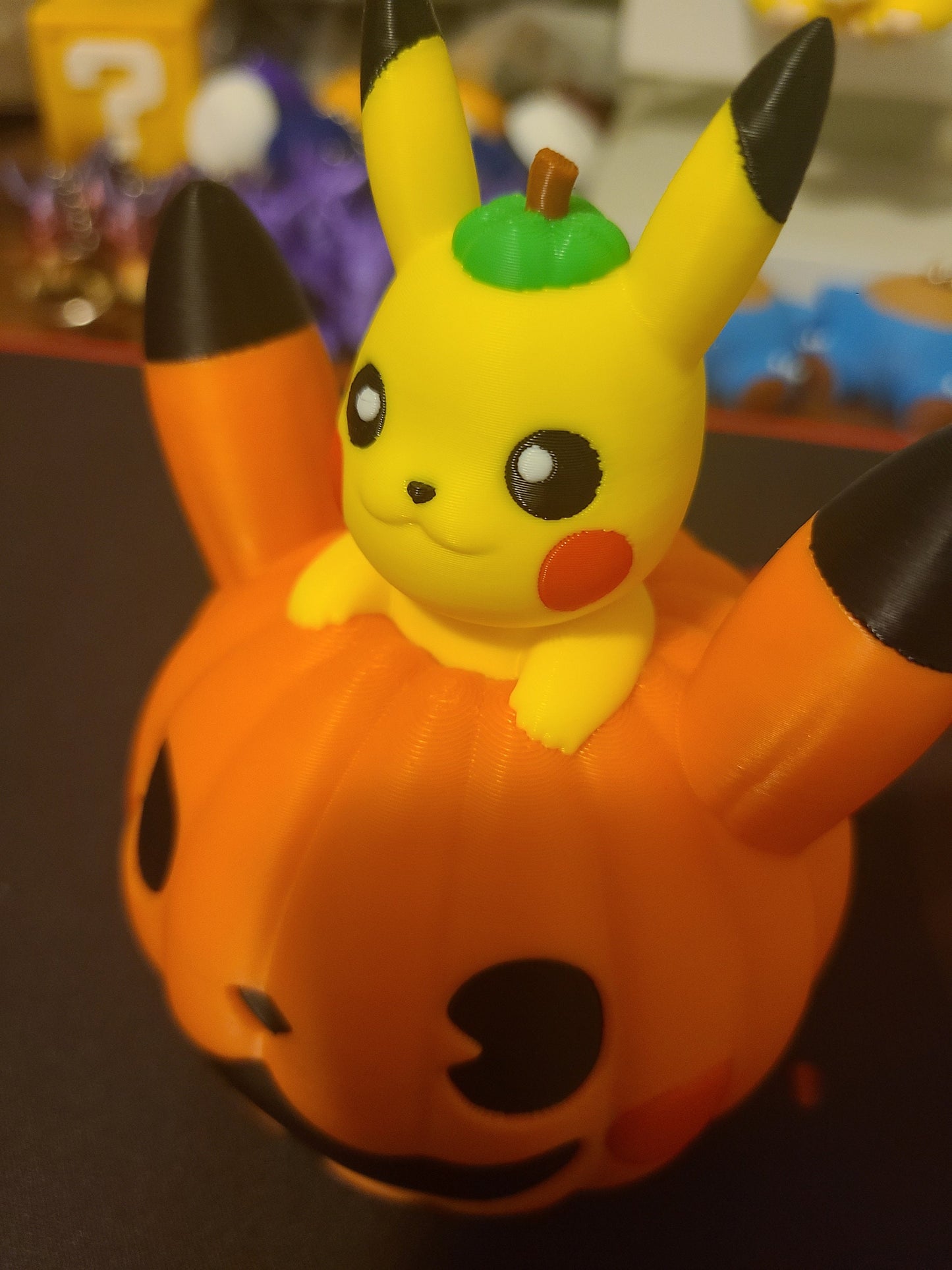 Halloween Pumpkin Pikachu Figure Fanart Pokemon 3d Printed Retro Holiday Decor