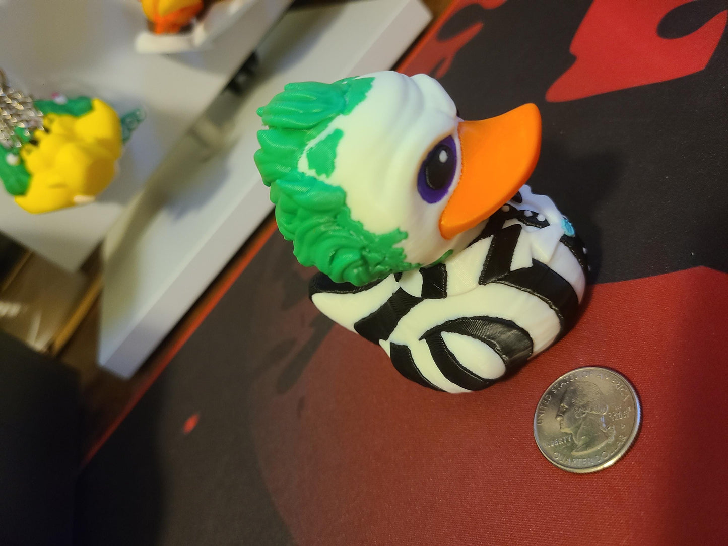 BeetleJuice Duck Tim Burton 3D Printed Mini Small Large Size Jeep Duck Plastic Highly Detailed Halloween Horror