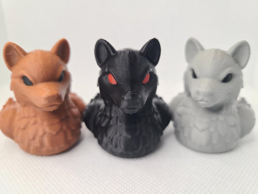 Wolf Duck 3D Printed Fanart Mini Size Loyal Dog Cute Caine Gift Pet Animal