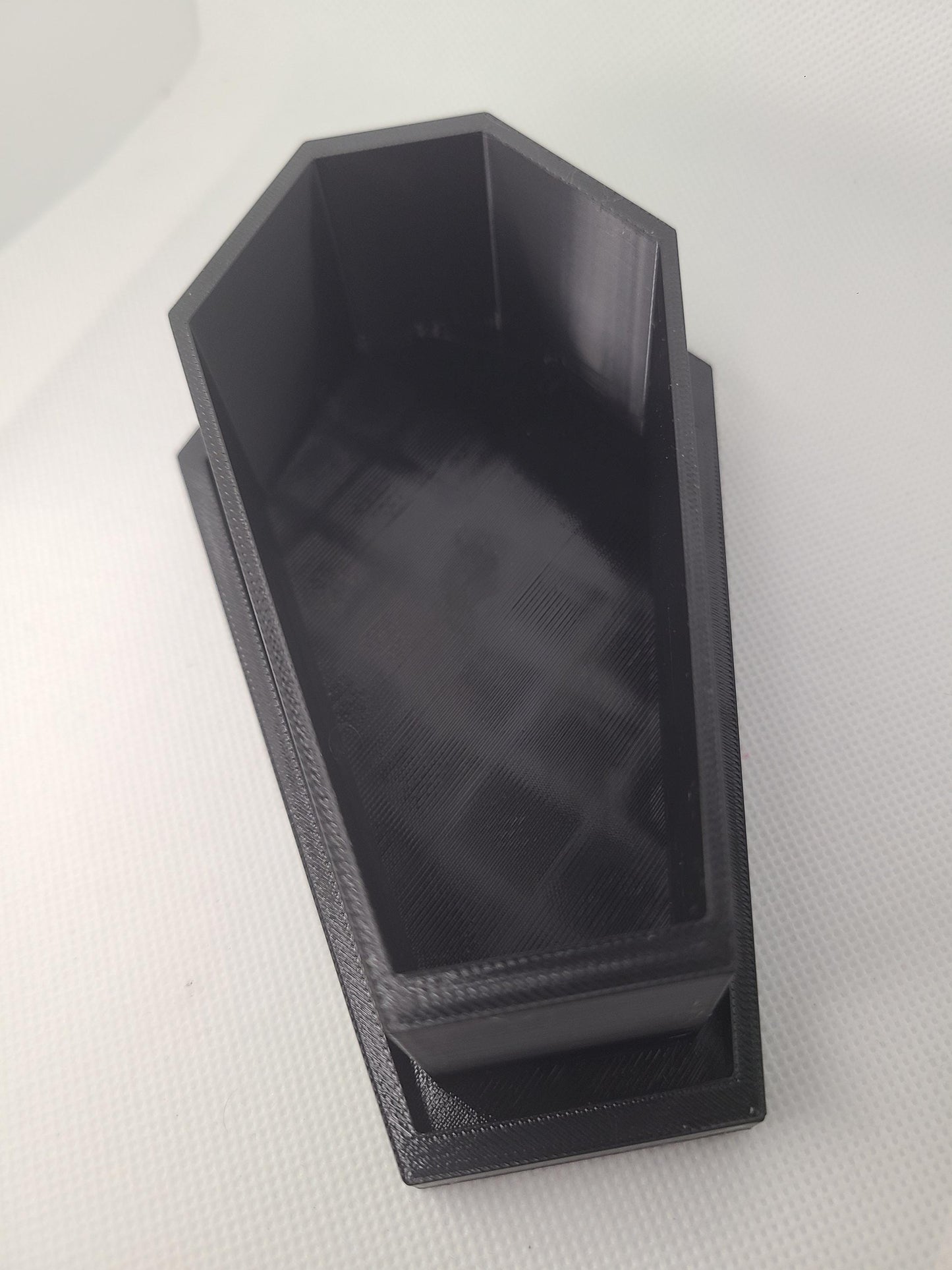 Halloween Coffin Planter Decor With Built In Drip Tray Spooky 3D Printed Small Medium Large Self Watering