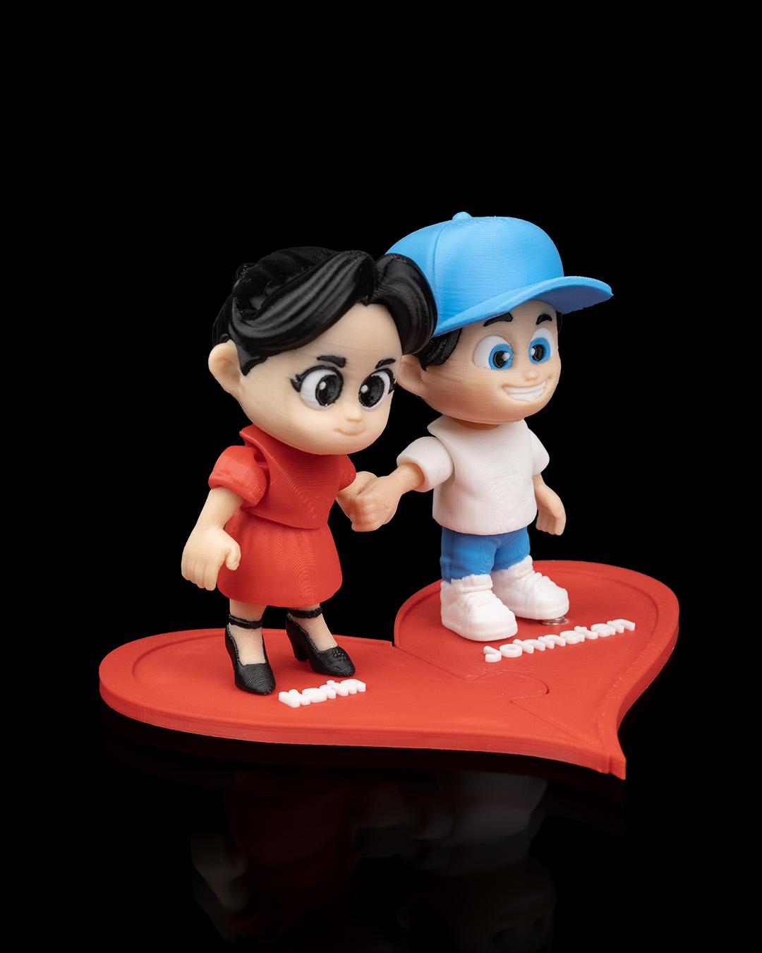 Custom Couple Avatars Figurines Colored 3D Printed Statue Figure Figurine Valentines Day Gift Wedding Gift Anniversary Gift