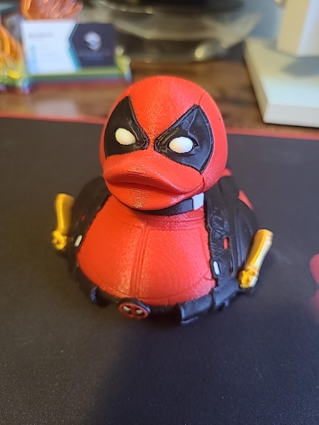 Deadpool Duck 3D Printed Large Small Mini Sizes Jeep Duck Plastic Highly Detailed