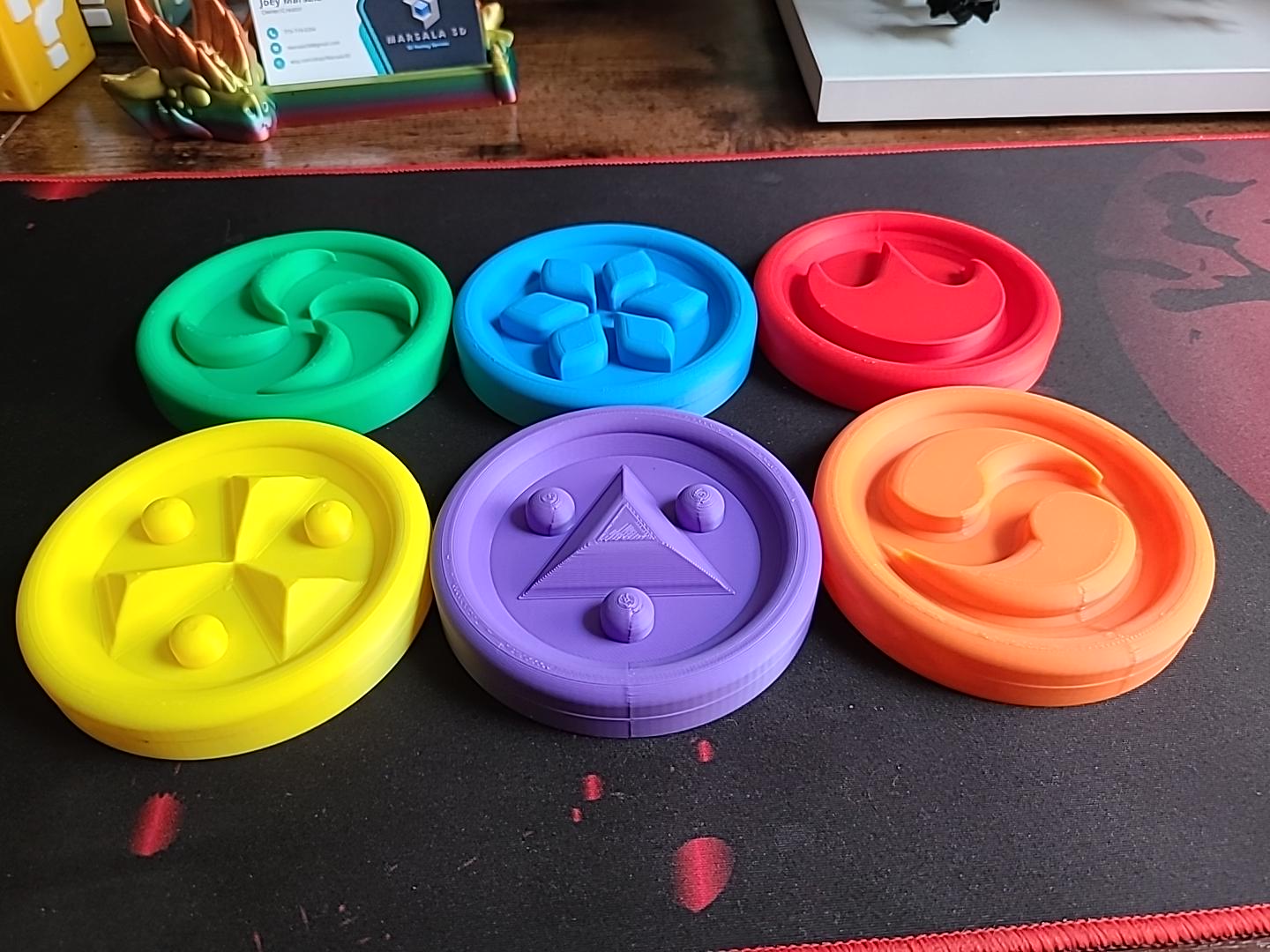 Legend of Zelda Ocarina of Time 3D Printed Sage Medallions Set Large Small