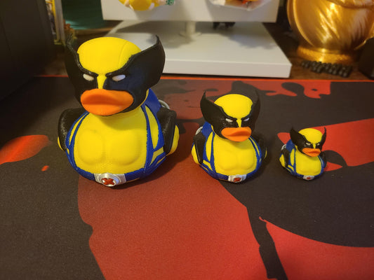 Wolverine X Men Deadpool Duck 3D Printed Large Small Mini Sizes Jeep Duck Plastic Highly Detailed