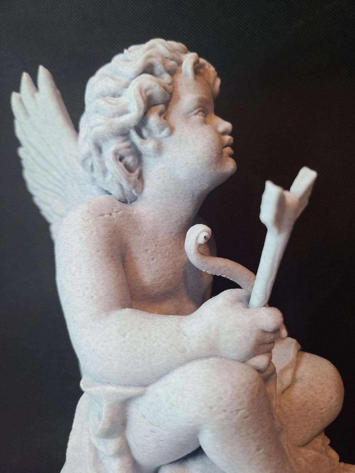 Cupid Saint Valentine Marble Color 3D Printed Statue Figure Figurine Valentines Day Gift