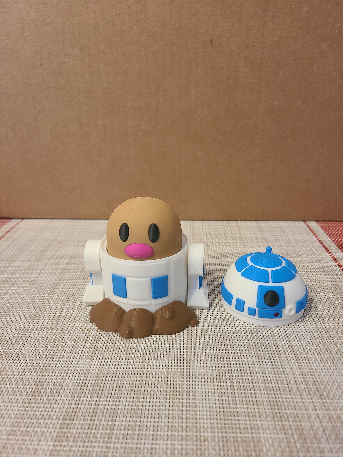 R2D2 Diglett Starwars Figure Pokemon 2.5 inches tall retro Nintendo Pikachu Mew Two