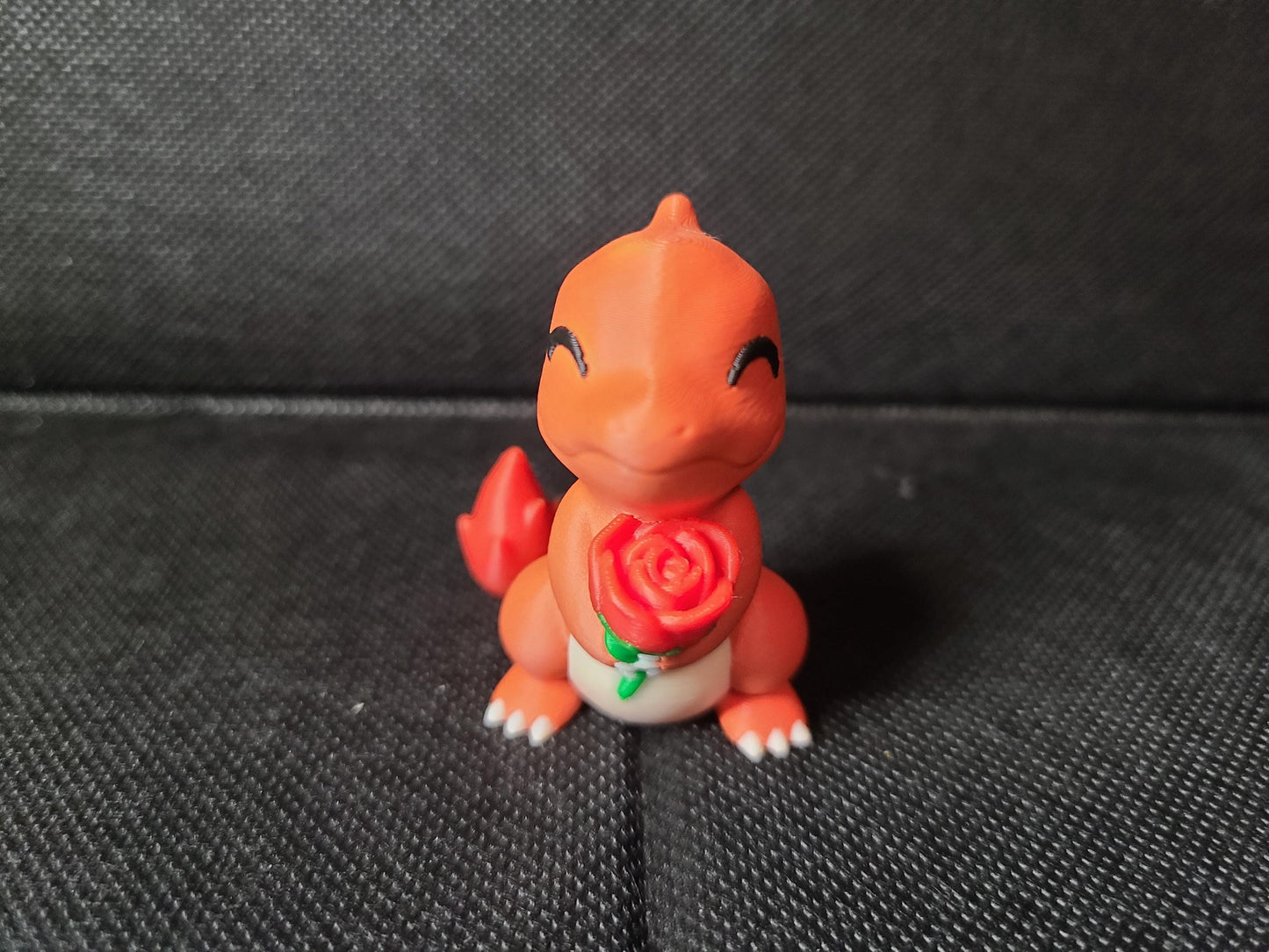Valentine's Day Rose Heart Love Charmeleon Figure Fanart Pokemon 3d Printed Retro Holiday Decor