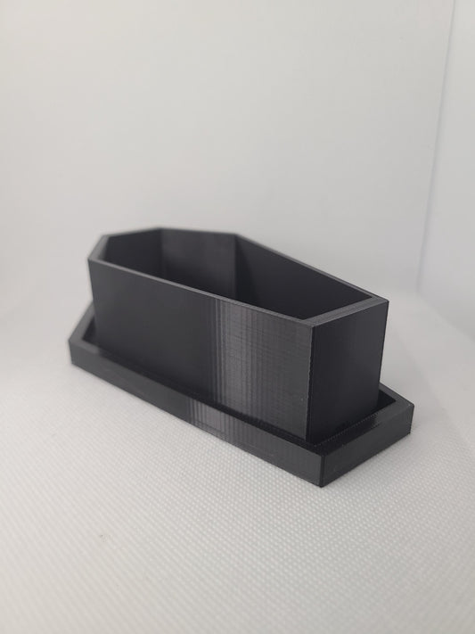 Halloween Coffin Planter Decor With Built In Drip Tray Spooky 3D Printed Small Medium Large Self Watering