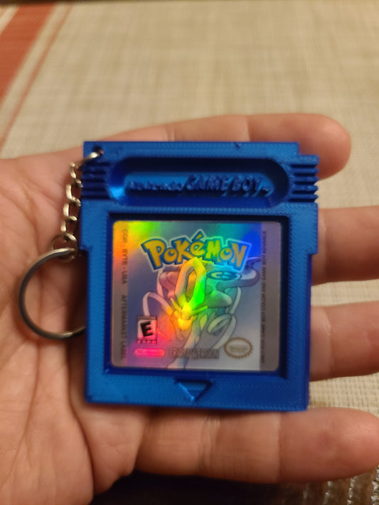 Pokémon 3D Printed Gameboy Color Suicune GBC Red Yellow Blue Gold Silver Keychain Retro Party Favor Pikachu Classic Nintendo Eevee Evolution