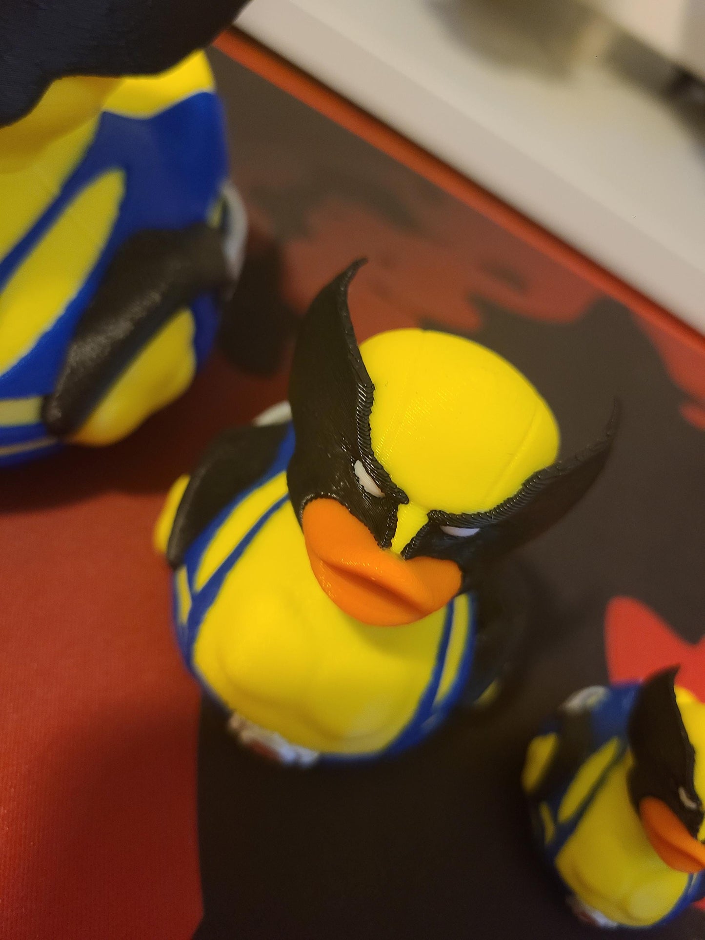 Wolverine X Men Deadpool Duck 3D Printed Large Small Mini Sizes Jeep Duck Plastic Highly Detailed