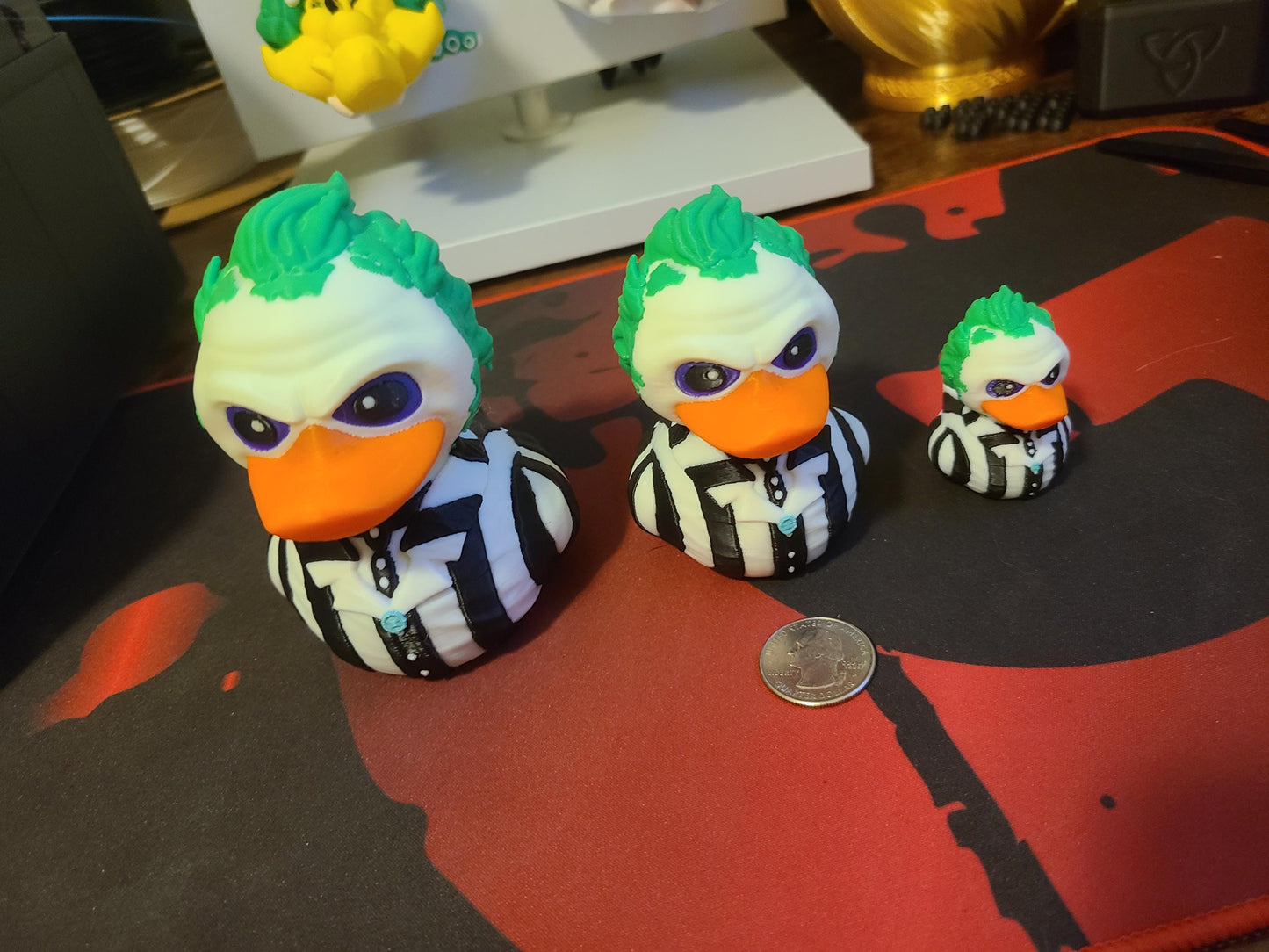 BeetleJuice Duck Tim Burton 3D Printed Mini Small Large Size Jeep Duck Plastic Highly Detailed Halloween Horror