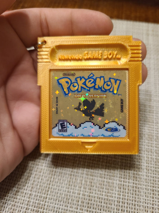Pokémon 3D Printed Gameboy Color Ho-oh GBC Red Yellow Blue Gold Silver Keychain Retro Party Favor Pikachu Classic Nintendo Eevee Evolution