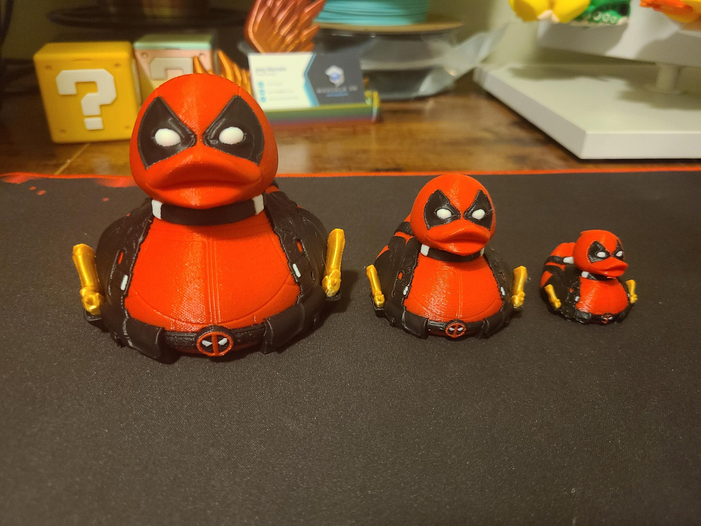 Deadpool Duck 3D Printed Large Small Mini Sizes Jeep Duck Plastic Highly Detailed