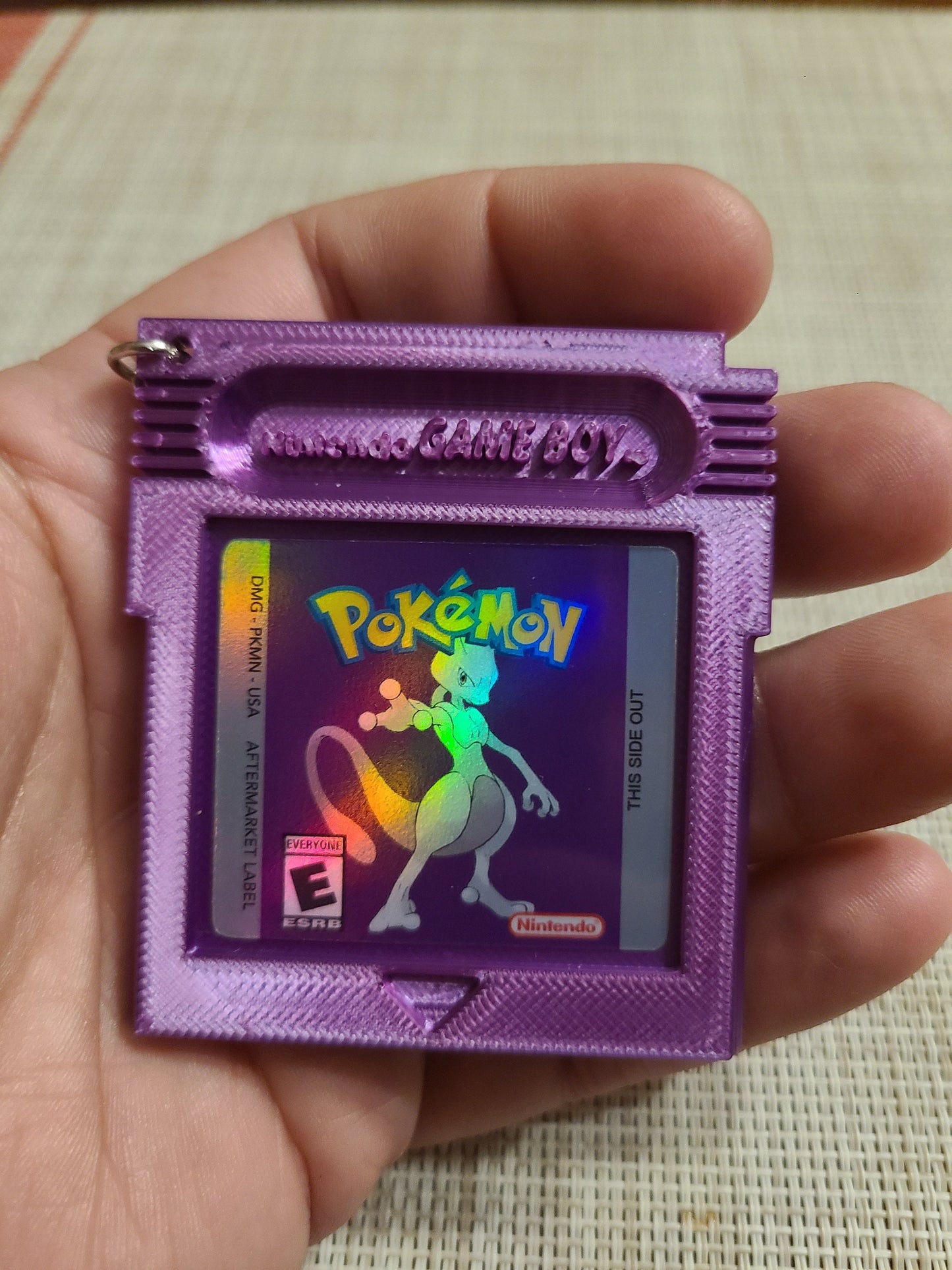 Pokémon 3D Printed Gameboy Color Mewtwo GBC Red Yellow Blue Gold Silver Keychain Retro Party Favor Pikachu Classic Nintendo Eevee Evolution