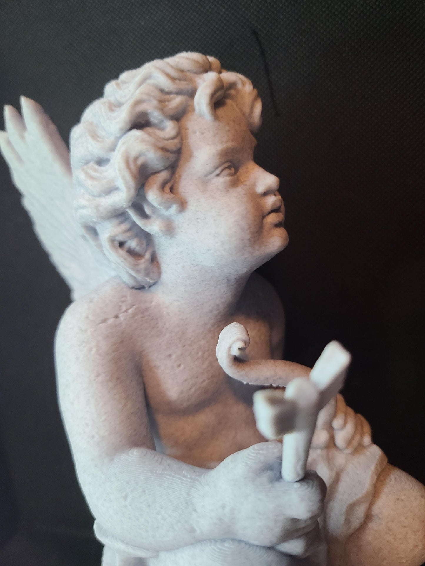 Cupid Saint Valentine Marble Color 3D Printed Statue Figure Figurine Valentines Day Gift