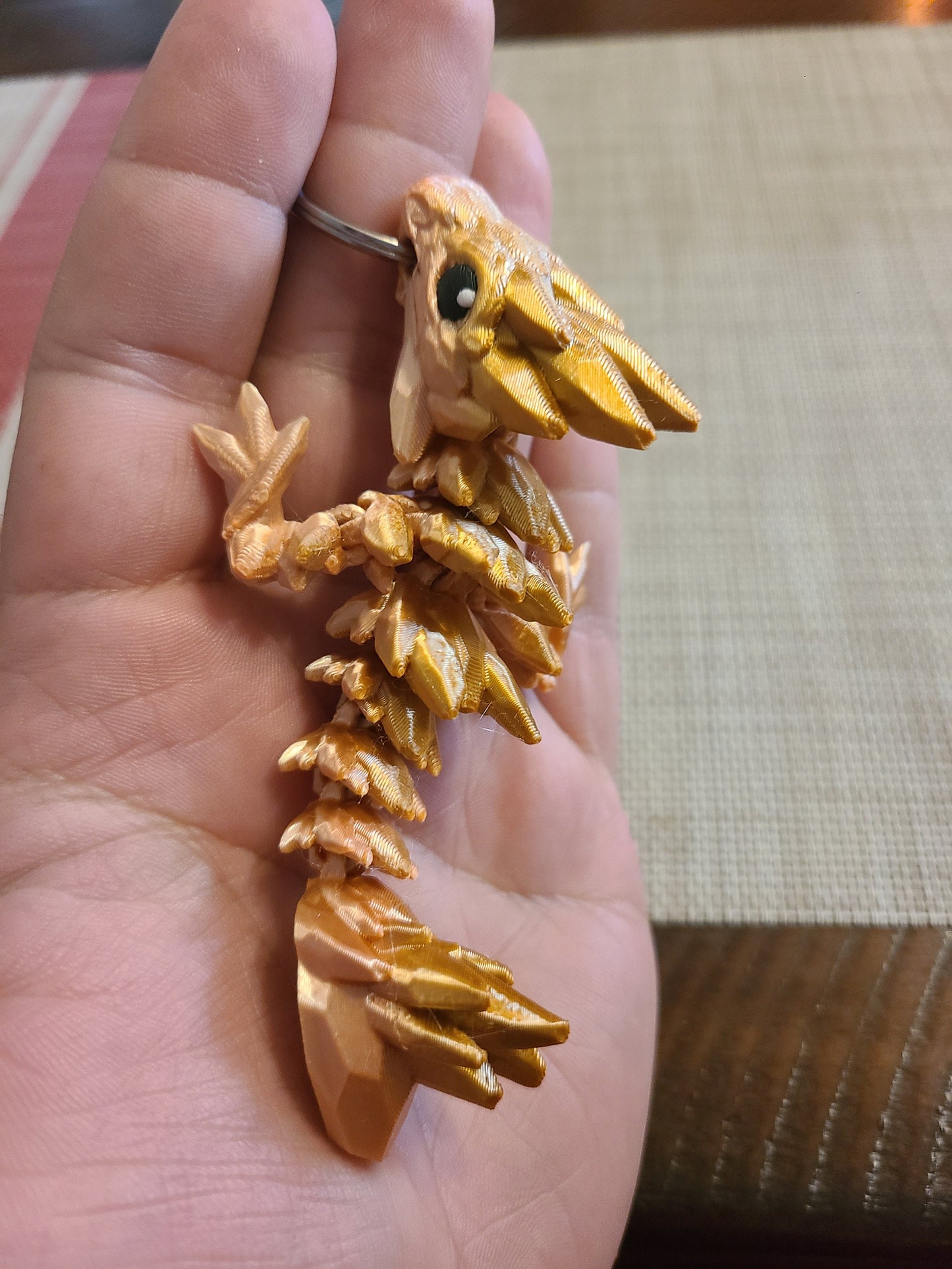 Articulated Gemstone Baby Dragon Keychain Cute Toy Kids Party Favor