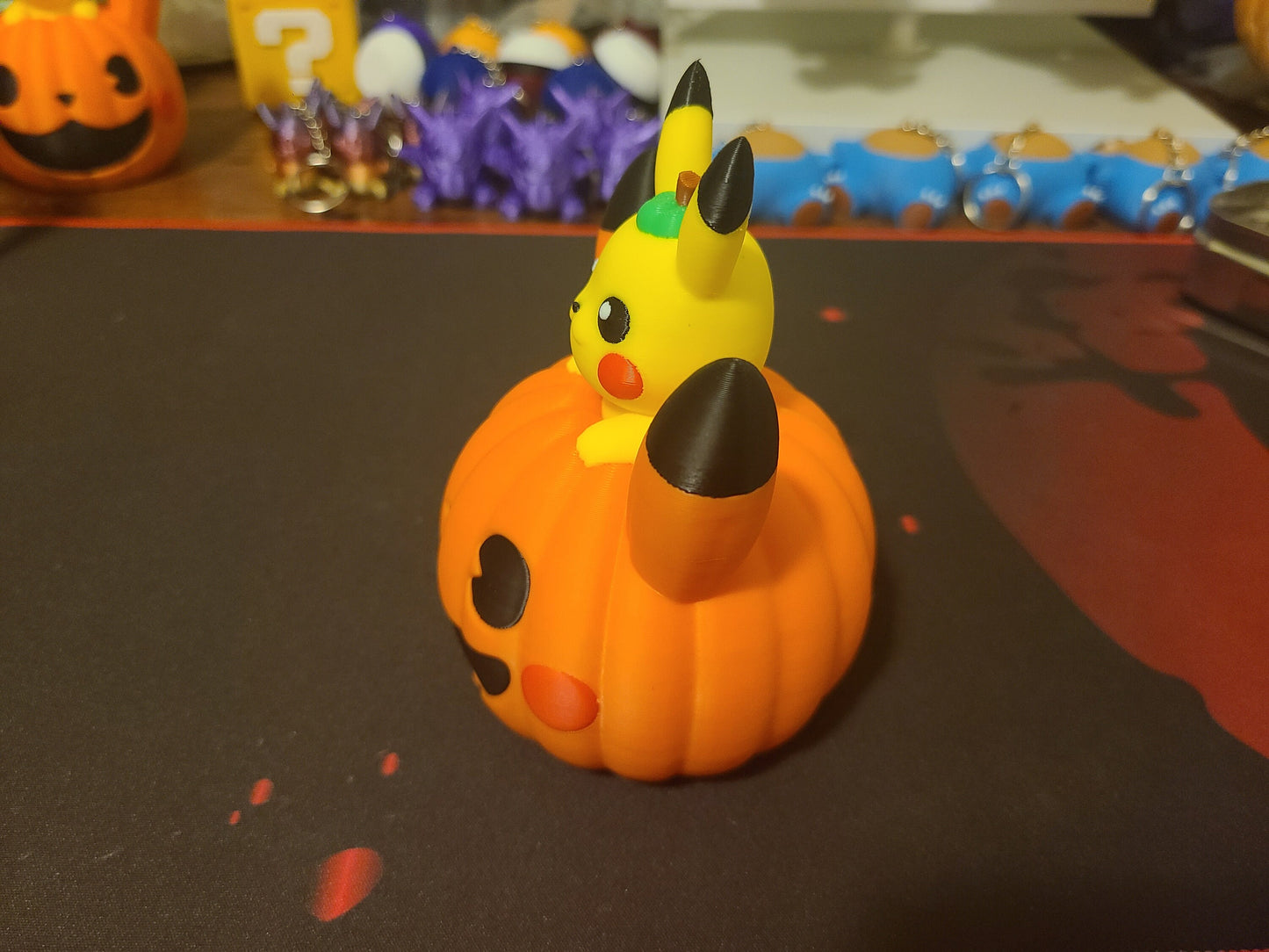 Halloween Pumpkin Pikachu Figure Fanart Pokemon 3d Printed Retro Holiday Decor