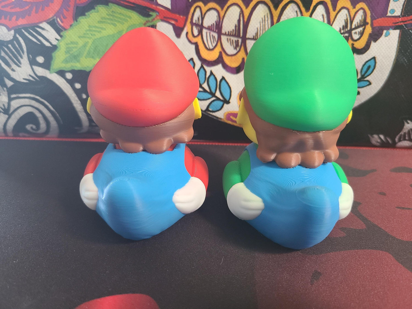 Mario and Luigi Super Mario Bros Ducks Set 3D Printed Large Small Mini Sizes Jeep Ducks Plastic Highly Detailed